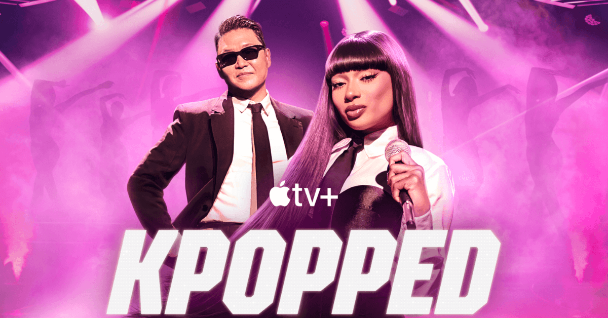 Apple TV+ has unveiled the official trailer and full lineup for KPOPPED, its eight-part global K-pop song battle series starring PSY and Megan Thee Stallion. Hosted by Soojeong Son, each episode pairs major Western artists with top K-pop acts to reinvent iconic hits for a live audience in Seoul, who vote for the winning “K-popped” performance. All episodes drop globally on Friday, 29 August 2025.
